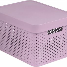 CURVER Úložný box s víkem plastový 17L - růžový