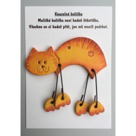Kočka nohatá přáníčko Keramika Andreas Varianta: Oranžová
