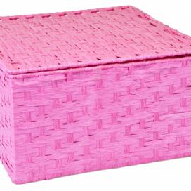Vingo Sada 3 úložných boxů s víkem růžových