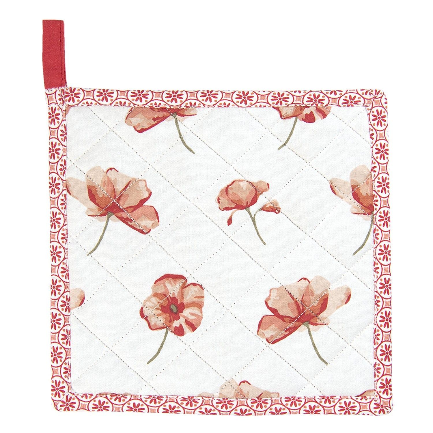 Chňapka - podložka Poppy Flower - 20*20 cm Clayre & Eef - LaHome - vintage dekorace