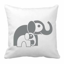 Pieris design Dětský polštářek slonice s mládětem