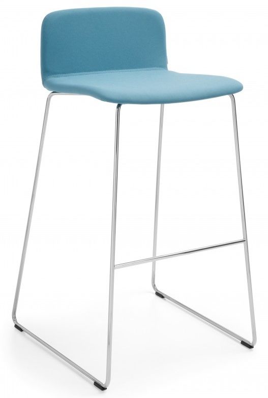 ProfiM - Barová židle COM K42CV čalouněná s ližinovou podnoží - 