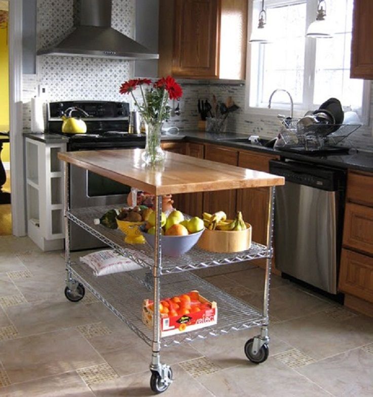 Kuchyňský vozík z kovu - 