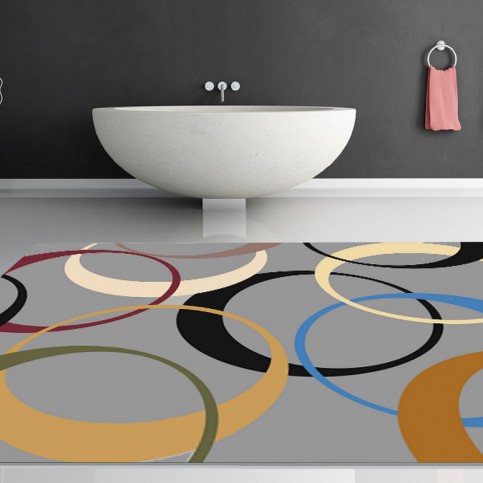 Designový kusový koberec - Circles - 130 x 170 cm - abstraktní  O B R A Z Y  ArtLípa