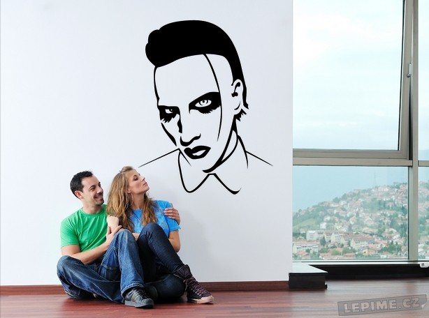 Marilyn Manson 80x100cm samolepka na zeď - Lepime.cz
