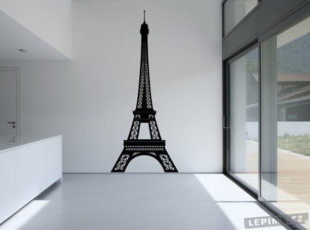 Eiffelova věž 65x150cm samolepka na zeď - Lepime.cz