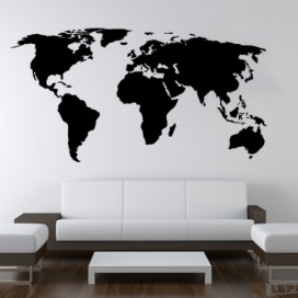 Mapa světa 230x120cm samolepka na zeď