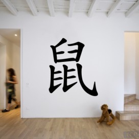 Čínské znamení zvěrokruhu - krysa 40x50cm samolepka na zeď