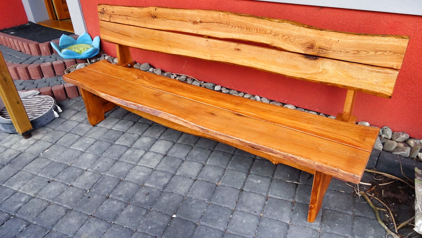 Rustikální lavice z dubového masivu - KULHÁNEK zahradní nábytek