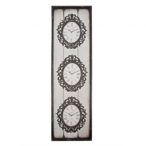 MAXI Nástěnné hodiny ve starožitném stylu New York, Paris, London (35*4*120 cm) (35452) - aaaHome.cz