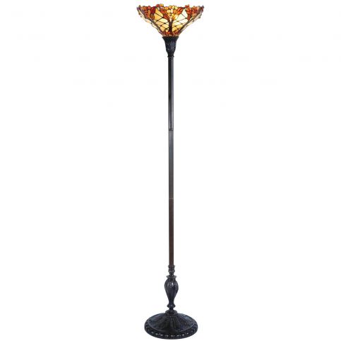 Tiffany podlahová lampa Podzimní květ (Ø 36*175 cm výška) (41640) - aaaHome.cz