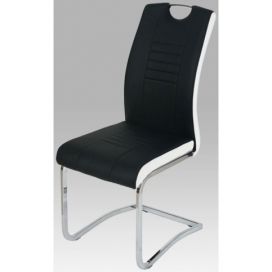 Autronic Jídelní židle DCL-406 BK - černá/bílé boky