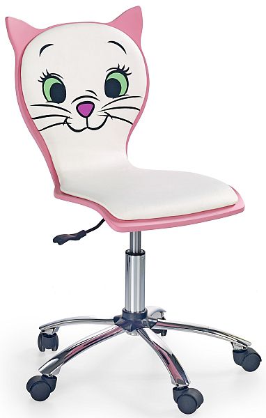 Halmar Dětská židle Kitty 2, bílá/růžová - FORLIVING