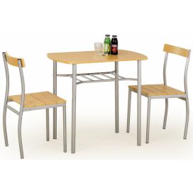 Halmar Jídelní sestava Lance, stůl + 2 židle, dub sonoma