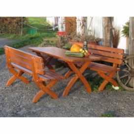 Rojaplast STRONG Zahradní dřevěná lavice 160cm