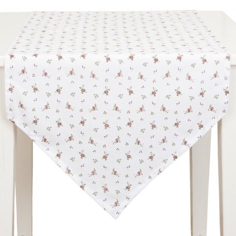 Bavlněný běhoun na stůl s dekorem růží (50x160 cm) (47608) - aaaHome.cz