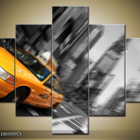 Vícedílný obraz Žluté Taxi 100x70 cm - LEDobrazy.cz