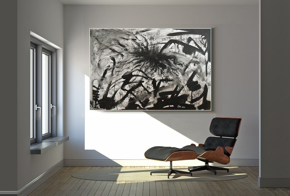 Jindřich Lípa DEPRESE (acryl, plátno 100x150cm) 11.900 Kč - abstraktní  O B R A Z Y  ArtLípa