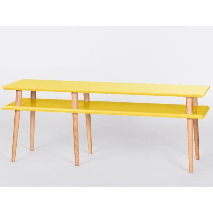 Žlutý konferenční stolek Ragaba Mugo, délka 139 cm - Bonami.cz