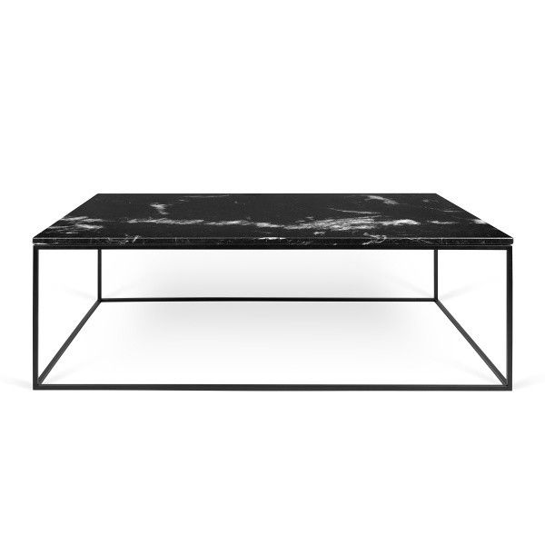 Černý mramorový konferenční stolek TEMAHOME Gleam 120 x 75 cm s černou podnoží - Bonami.cz