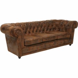 KARE: Sofa Oxford trojsedačka Vintage Eco
