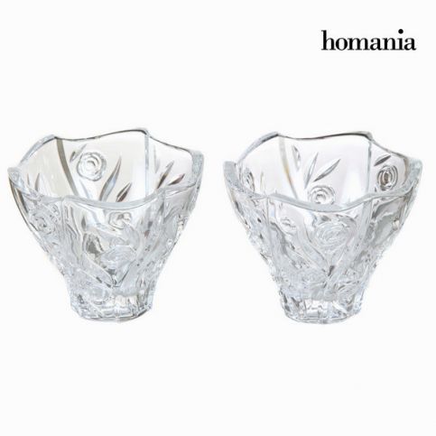 Svícen s růžemi ve tvaru misky - pure crystal kitchen kolekce by homania - aaaHome.cz