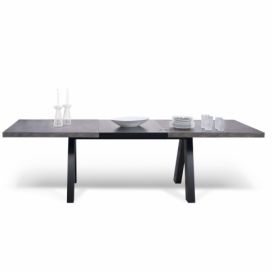 Betonově šedý rozkládací jídelní stůl TEMAHOME Apex 200/250 x 100 cm