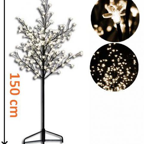 Nexos 1126 Dekorativní LED osvětlení - strom s květy 150 cm, teple bílé - Kokiskashop.cz
