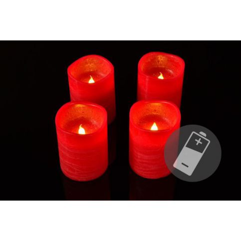 OEM D33519 Dekorativní LED sada - 3 adventní svíčky - červená - T-zboží.cz