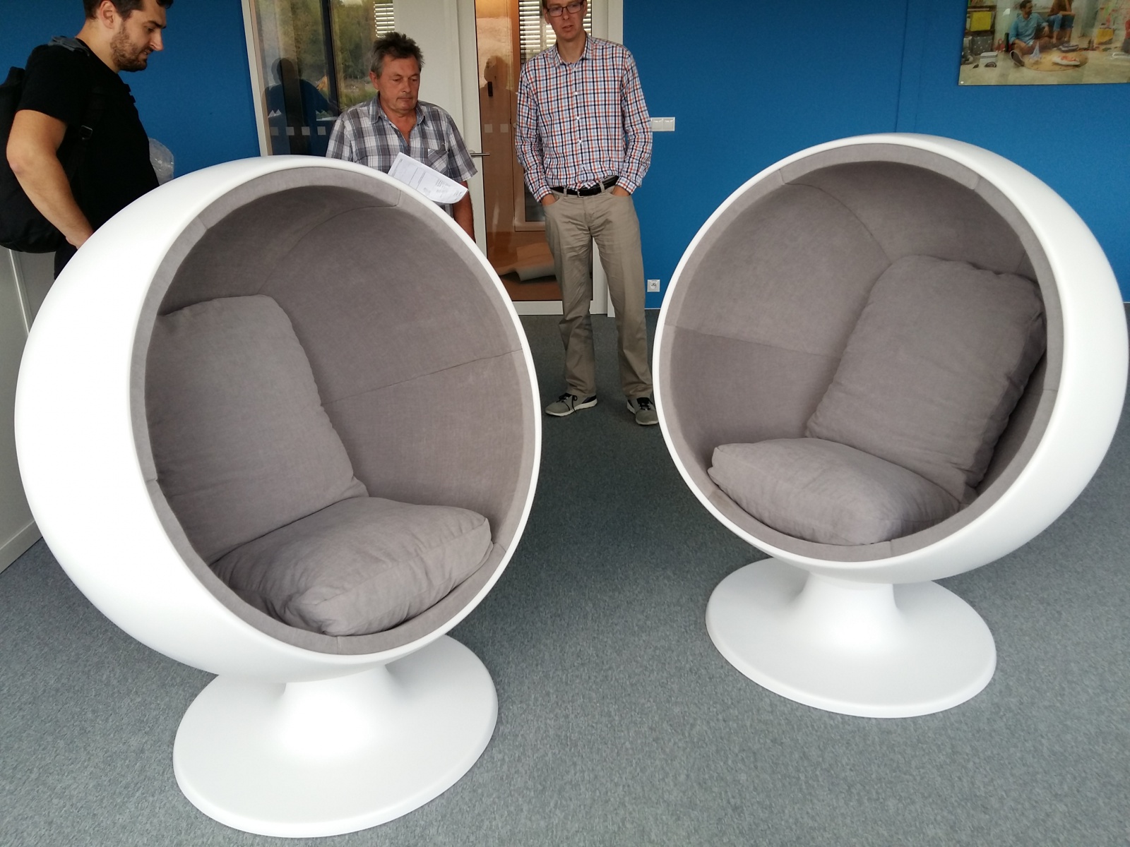 Kancelář - odpočinková zóna s Ball chair - Denisa Vanek - návrhy podle FENG - SHUI