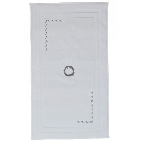 Soft Cotton Koupelnová předložka SEHZADE 50x90 cm Bílá / stříbrná výšivka - VIP interiér