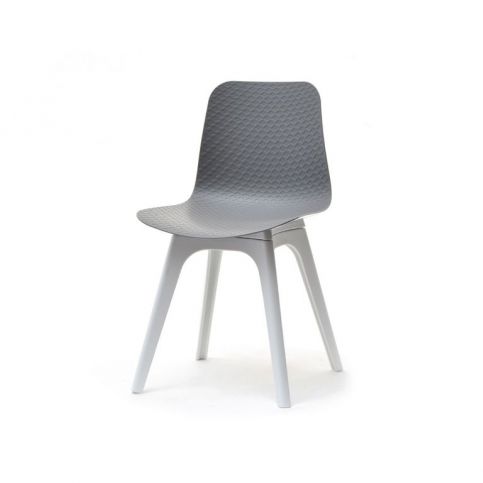 design4life Designová židle AMALO, šedo-bílá - Design4life