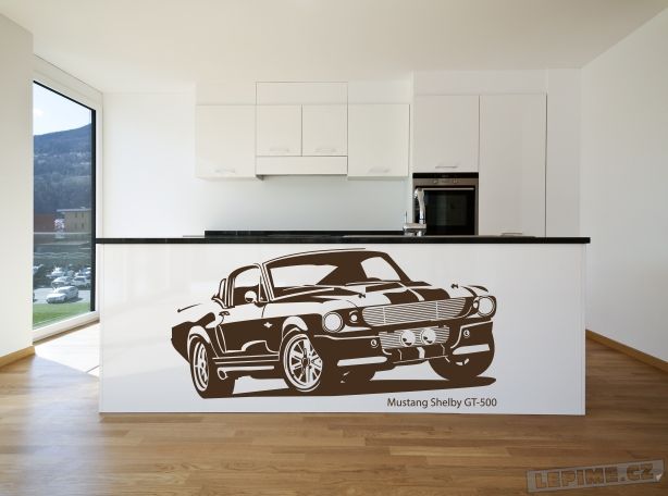 Mustang Shelby GT-500 100x50cm samolepka na zeď - Lepime.cz