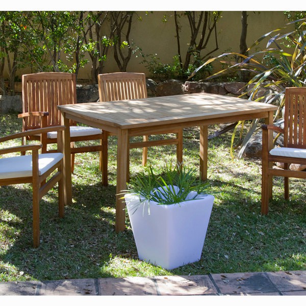 Týkový stůl se 4 židlemi by craften wood (54979) - aaaHome.cz