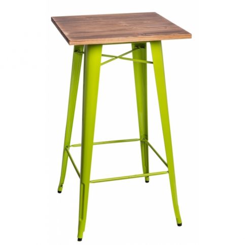 . Barový stůl France Pine Wood Light Green, 60x60x106 cm - Alomi Design