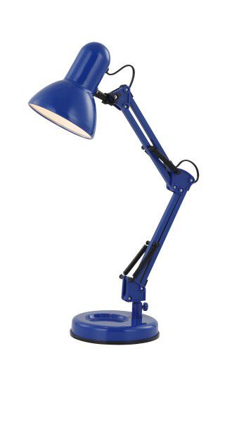 Globo 24883 stolní lampa Famous 1x40W | E27 - vypínač na těle, nastavitelné, modrá - Dekolamp s.r.o.