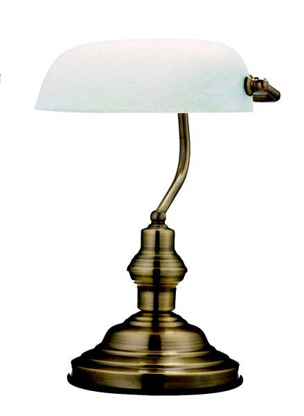 Globo GLOBO 2492 - stolní lampa ANTIQUE 1xE27/60W bílá-patina  - Dekolamp s.r.o.