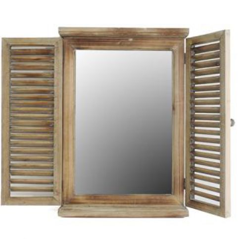 Zrcadlo okno dřevo 58x40cm - Veselá Žena.cz