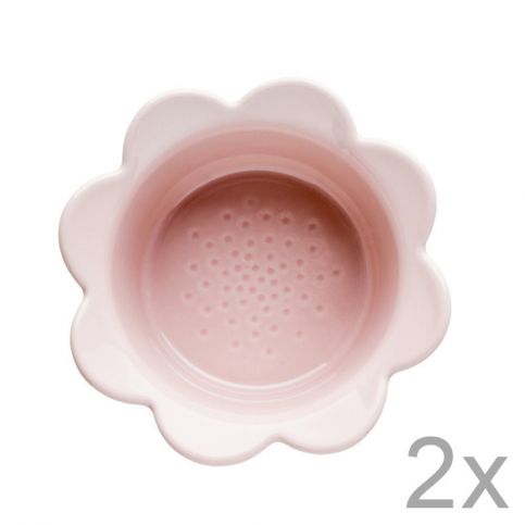 Sada 2 růžových misek Sagaform Piccadilly Květinky, 13 x 6,5 cm - Bonami.cz