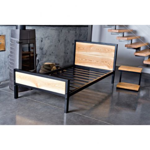 Industriální postel Fiona + noční stolek - WERDINA trade s.r.o.