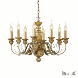 závěsné stropní svítidlo Ideal lux Dora SP8 020839 8x40W E14  - rustikální monumentální serie