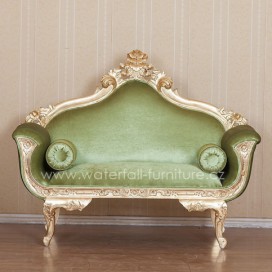 Zelené retro barokní sofa