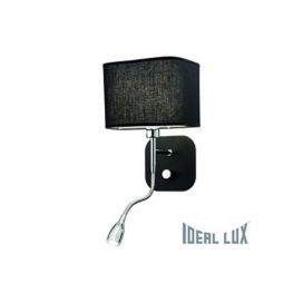 Ideal Lux Ideal Lux - Nástěnné svítidlo 1xE14/40W/230V + LED/1W/230V černá 