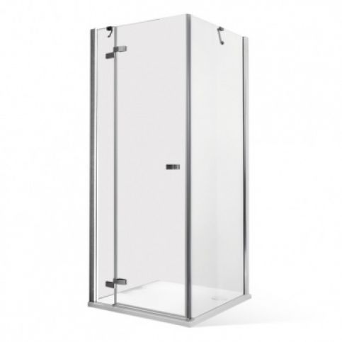 Čtvercový sprchový kout CORNER ELEGANT LEFT s otevíracími dveřmi a pevnou stěnou 900x900 mm 115-9090 - Aquakoupelna.cz