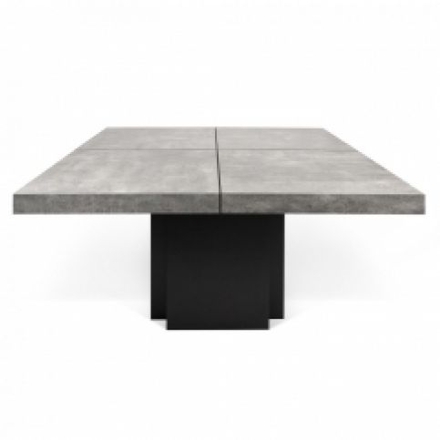 TH Jídelní stůl DESCRIPTIVE 150 cm (Beton, černá)  - Design4life