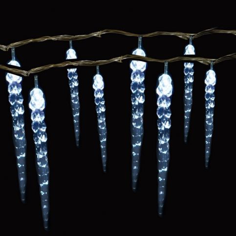 SHARKS Vánoční osvětlení - Světelný řetěz (rampouchy) se 100 LED diodami, bílá SA066 - 4home.cz