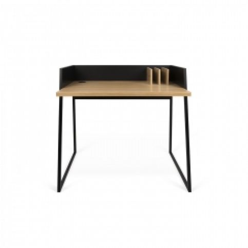 TH Designový kancelářský stolek VOLIO (Černá (mat) a dub (dýha))  - Design4life