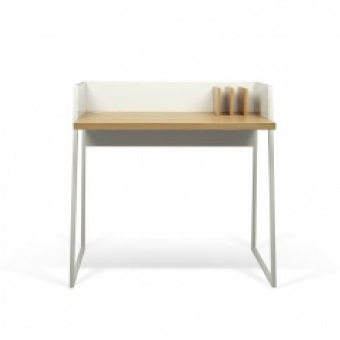 TH Designový kancelářský stolek VOLIO (Bílá (mat) a dub (dýha))  - Design4life