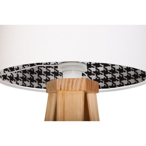 Svítidlo White velur/ black Chackered stolní - Homedesign-shop.com