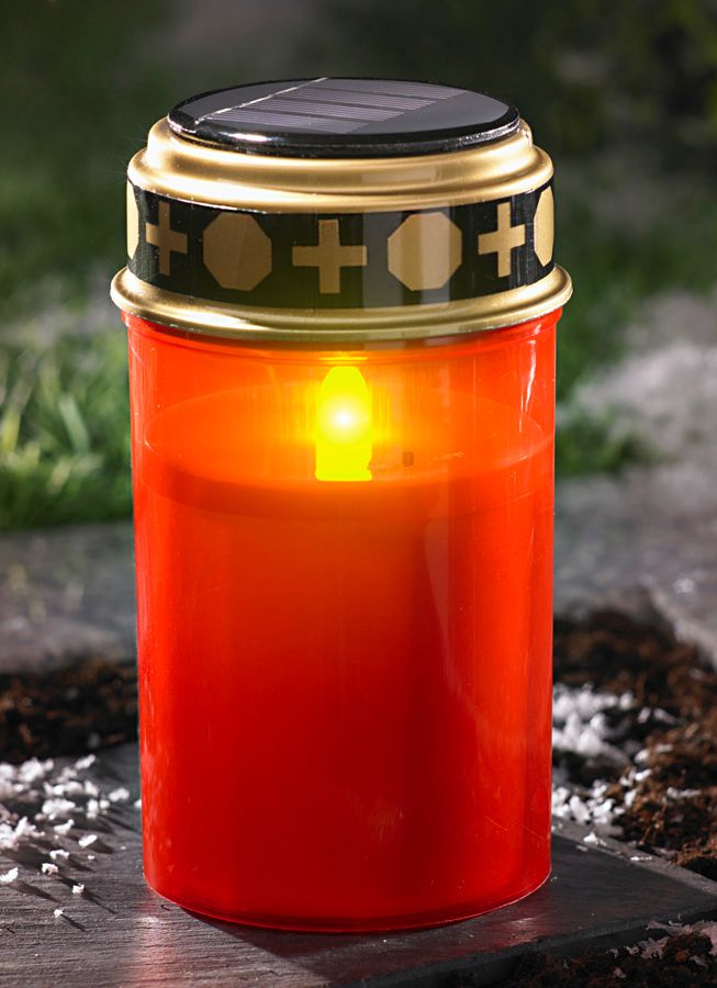 Die moderne Hausfrau Solární hřbitovní svíčka - Velký Košík